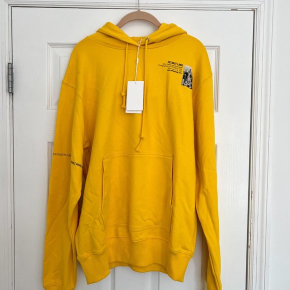 Helmut Lang Yellow NY Hoodie Sweatshirt - Picture 2 of 11